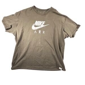 Nike Air T-Shirt Mens 2XL Olive Green Excellent Loose Fit Graphic Tee DQ1016-355